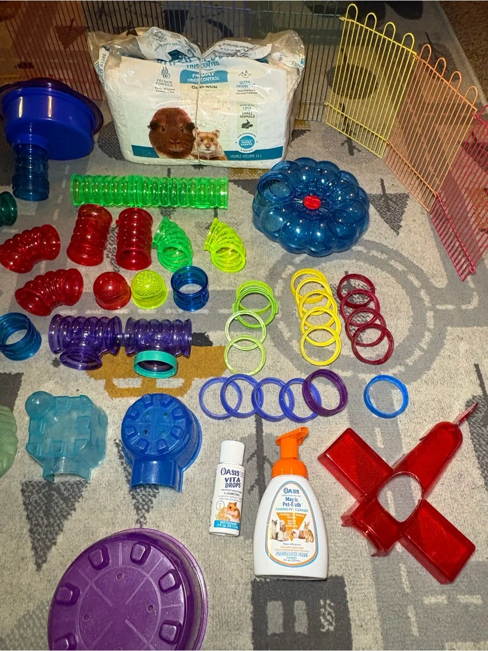 Assorted Small Pet Play Accessories and Hideout Bundle
